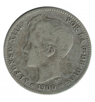 1 Peseta Alphonse XIII Espagne Argent