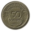 50 Centimes Morlon Bronze Aluminium Variété avec raisin et avec fruit