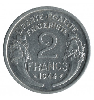 2 Francs Morlon Aluminium Gouvernement Provisoire