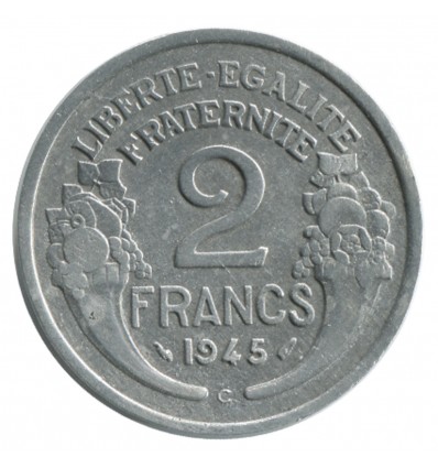 2 Francs Morlon Aluminium Gouvernement Provisoire