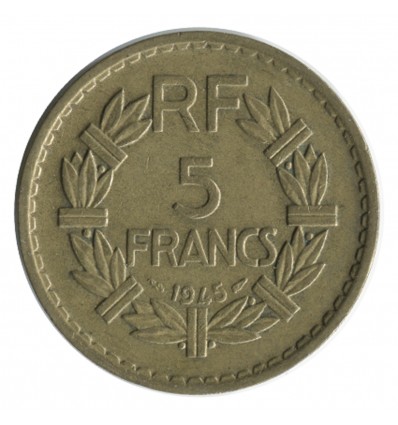 5 Francs Lavrillier Bronze Aluminium Gouvernement Provisoire