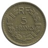 5 Francs Lavrillier Bronze Aluminium Gouvernement Provisoire