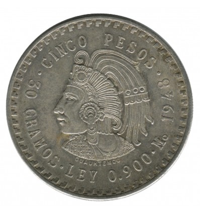 5 Pesos - Mexique Argent