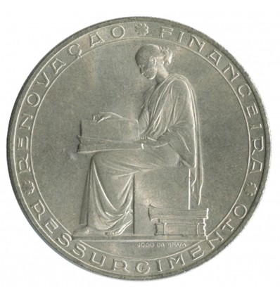 Pièce de 20 escudos en argent 835‰ qui commémore les 25 ans de la réforme financière.