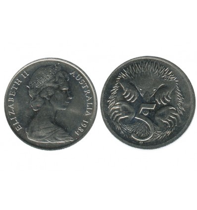 5 Cents Elisabeth II Australie