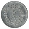 5 Francs Lavrillier Aluminium Gouvernement Provisoire