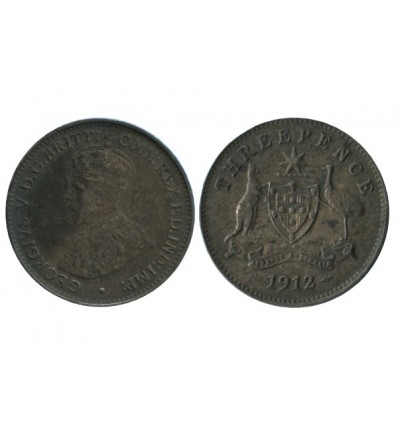 3 Pence Georges V Australie Argent