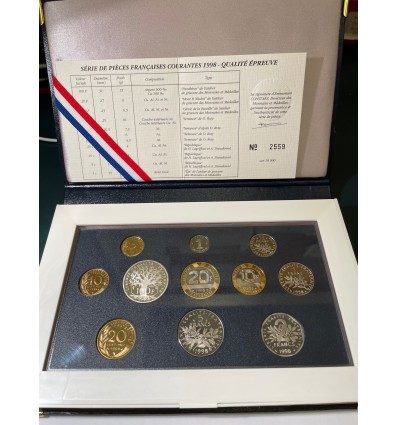 Série B.E. en Francs 1998 - 5 Centimes 4 Plis