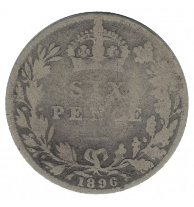 6 Pence Victoria - Grande Bretagne Argent