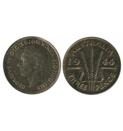 3 Pence Georges VI Australie Argent