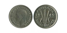 3 Pence Georges VI Australie Argent