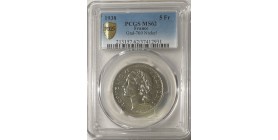 5 Francs Lavrillier Nickel 1938 - PCGS MS62
