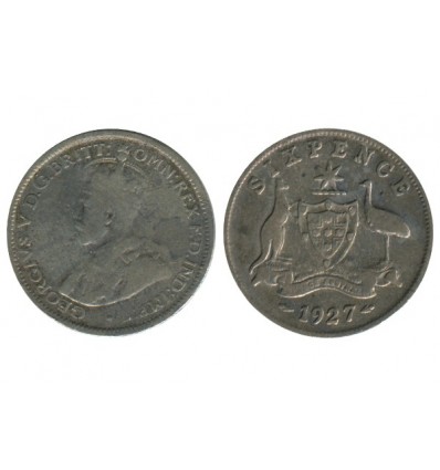 6 Pence Georges V Australie Argent