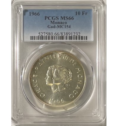 10 Francs Monaco 1966 - PCGS MS66