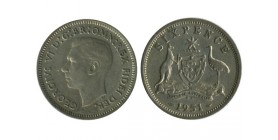 6 Pence Georges VI Australie Argent