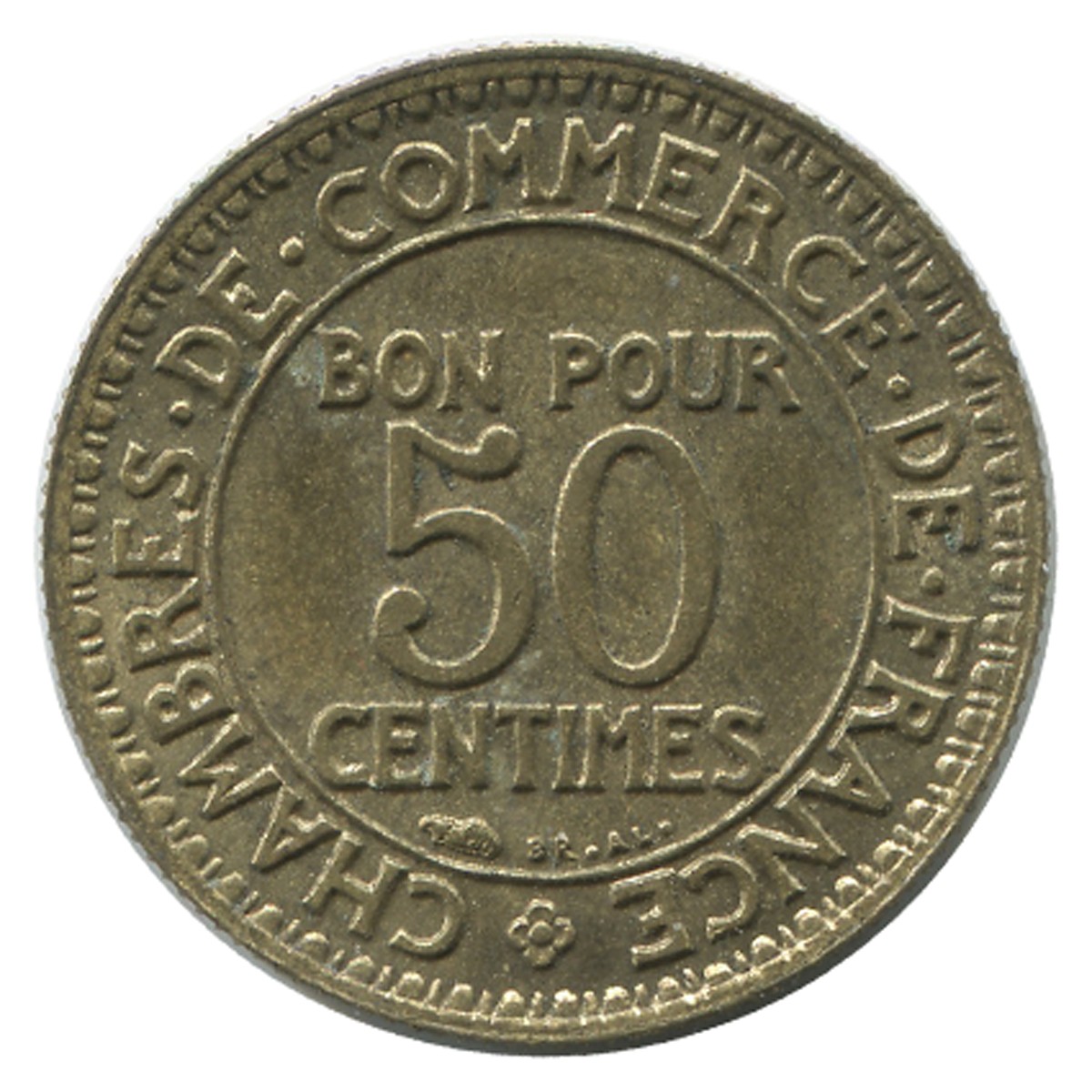 Série Complète De 9 Pièces De 50 Centimes Chambre De Commerce (1921 à 1929)