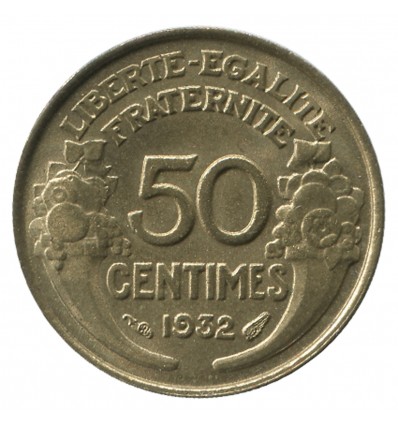 50 Centimes Morlon Bronze Aluminium Variété sans Raisin