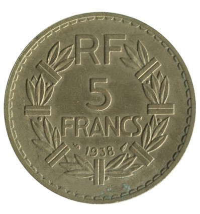 5 Francs Lavrillier Bronze Aluminium Troisième République