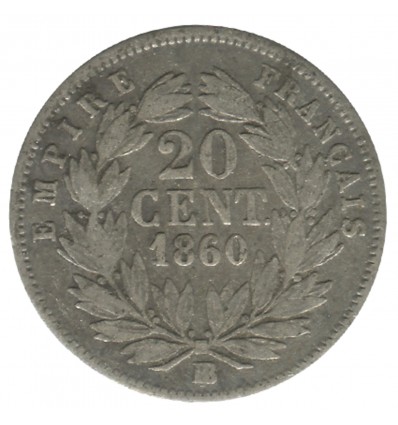 20 Centimes Napoléon III Tête Nue Second Empire