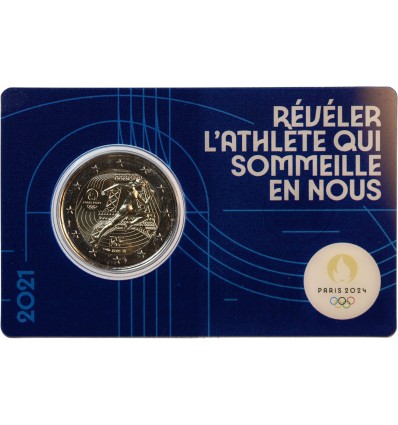 2 Euros France 2021 - Jo Paris 2024 (Blister Bleu)