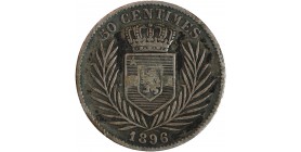 50 Centimes Leopold II - Congo Belge Argent