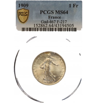1 Franc Semeuse 1909 - PCGS MS64