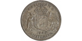 1 Florin Georges VI - Australie Argent