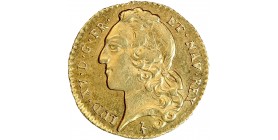 Avers : tête à gauche de Louis XV, ceinte d'un bandeau