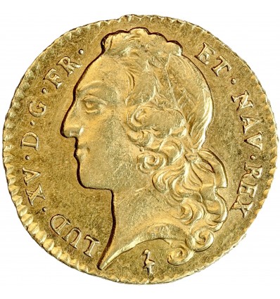 Avers : tête à gauche de Louis XV, ceinte d'un bandeau
