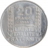 Essai de 20 Francs Turin en Aluminium Tranche Lisse