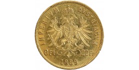 8 Florins - 20 Francs François Joseph Ier - Autriche