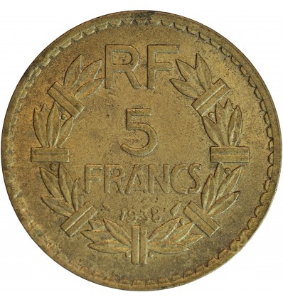 5 Francs Lavrillier Bronze Aluminium Troisième République