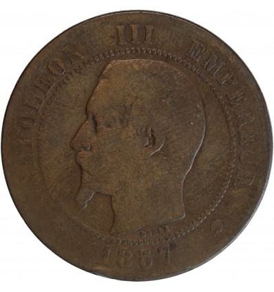 10 Centimes Napoléon III Tête Nue Second Empire