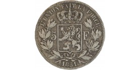 5 Francs Leopold Ier avec Point - Belgique Argent