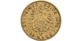 20 Marks Louis III - Allemagne Hesse Darmstadt