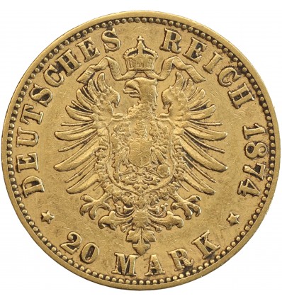 20 Marks Louis III - Allemagne Hesse Darmstadt