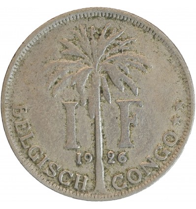 1 Franc Albert Ier Légende Flamande - Congo Belge