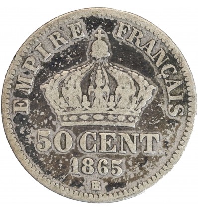 50 Centimes Napoléon III Tête Laurée Second Empire