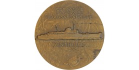 Médaille en bronze Compagnie Générale Transatlantique "Antilles"