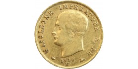 40 Lires Napoléon Imperator Tranche En Creux - Italie Occupation Française