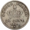 20 Centimes Napoléon III Tête Laurée