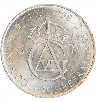 5 Couronnes Gustave VI - Suède Argent