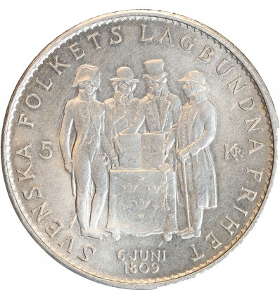 5 Couronnes Gustave VI - Suède Argent
