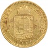 4 Forint - 10 Francs François Joseph Ier - Hongrie