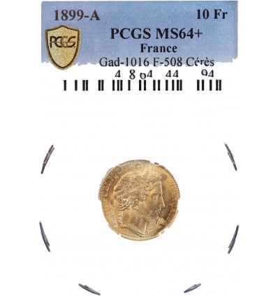 10 Francs Cérès 1899 A - PCGS MS64+