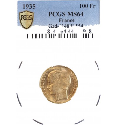 100 Francs Bazor 1935 - PCGS MS64
