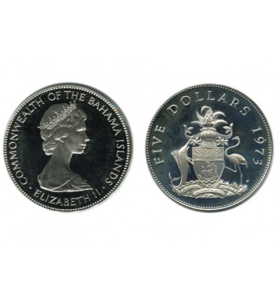 5 Dollars Bahamas Argent