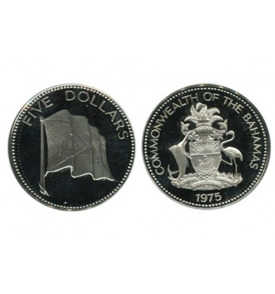 5 Dollars Bahamas Argent