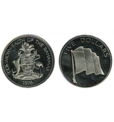 5 Dollars Bahamas Argent