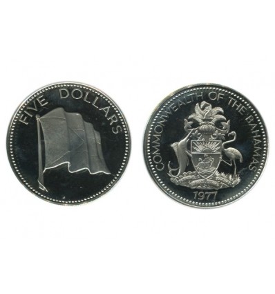 5 Dollars Bahamas Argent